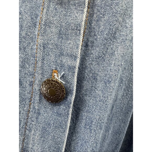 Vintage Jimelliot Womens Denim Dress 14 Sleeveless Button Up Pockets Midi Y2K 90 - Picture 8 of 10